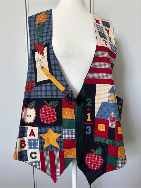 Jackets & Blazers - Vintage Women’s Patchwork Teacher Vest – Multicolor